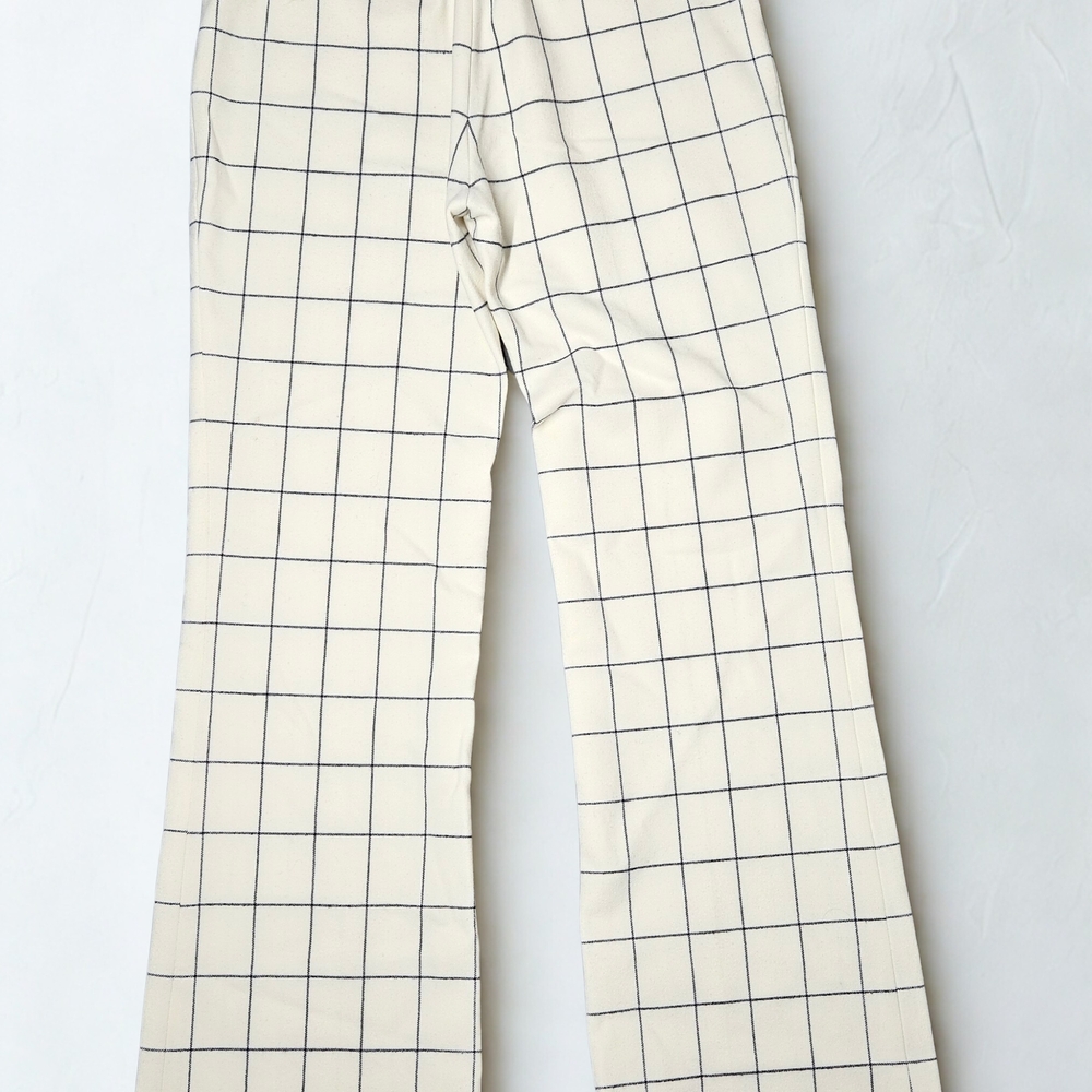 10 Crosby Derek Lam Cream and Black Patterned Pants